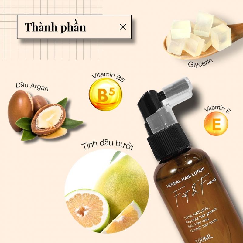 Xịt nước tinh dầu bưởi kích mọc tóc, giảm rụng tóc, dưỡng tóc VyvyHaircare 100ml