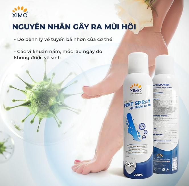 Xịt thơm chân Ximo Feet Spray