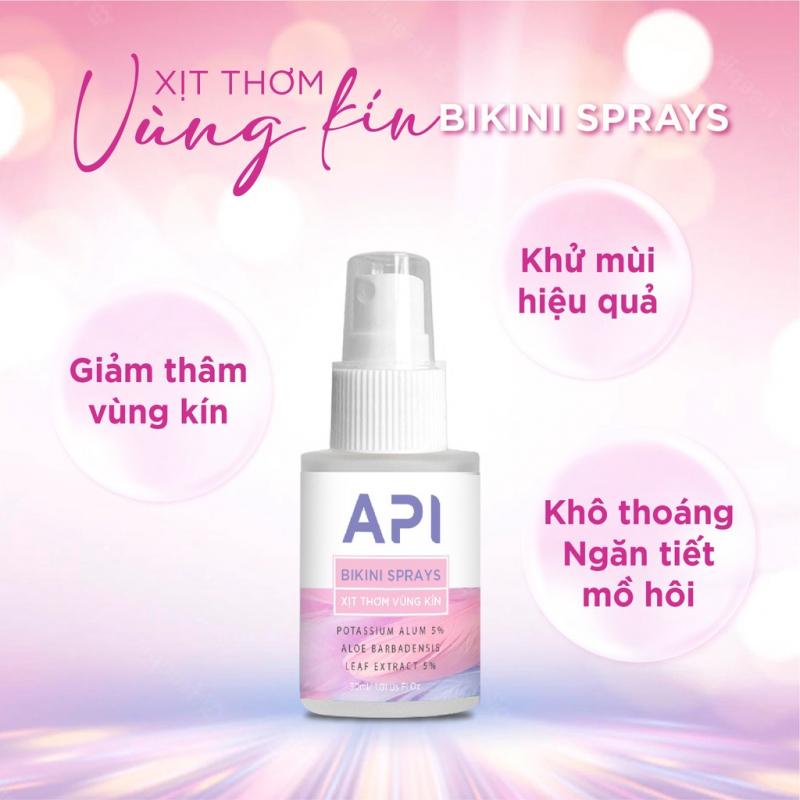 Xịt thơm và ngăn khuẩn API Bikini Spays Mee Natural