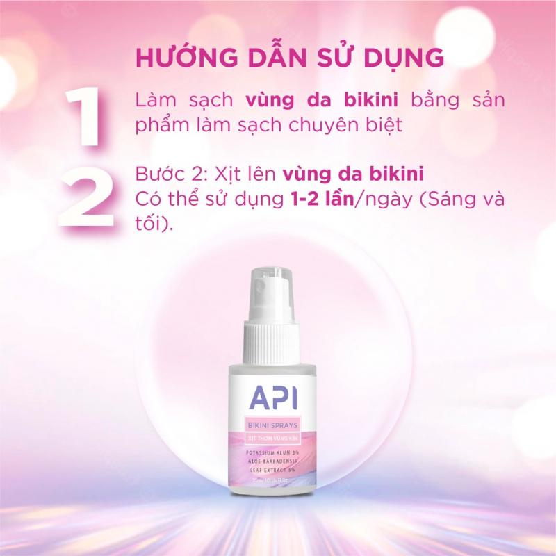 Xịt thơm và ngăn khuẩn API Bikini Spays Mee Natural