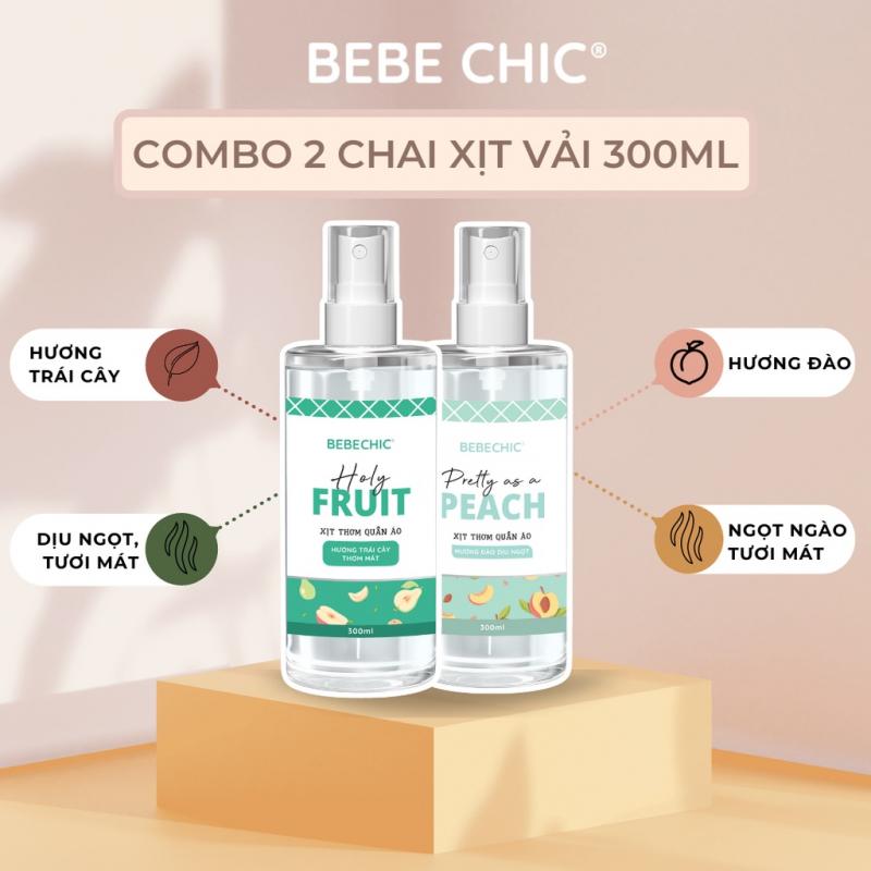 Xịt vải BEBECHIC khử mùi và chống khuẩn 99.9%