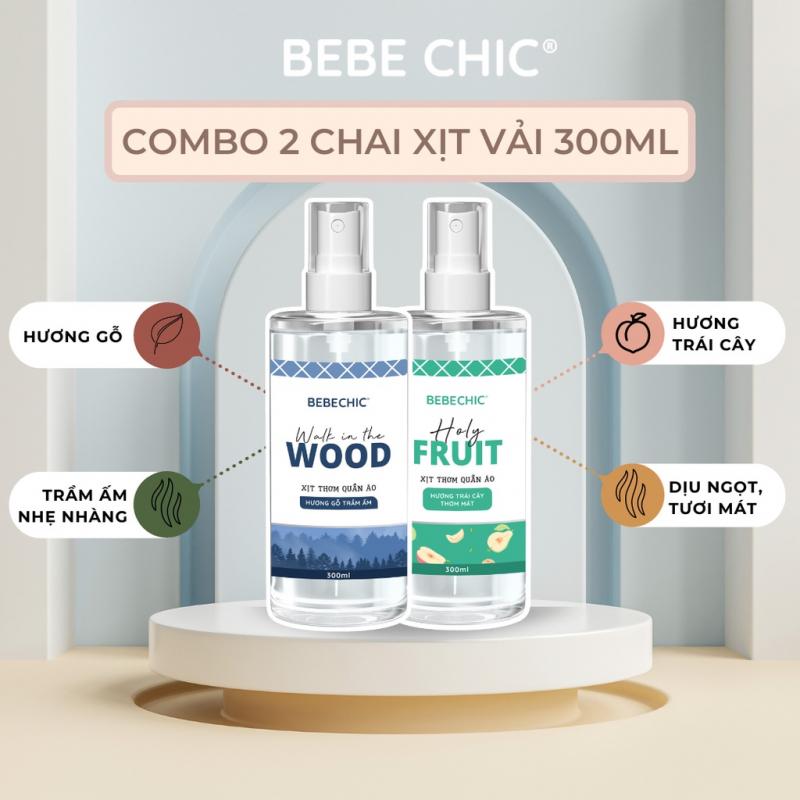 Xịt vải BEBECHIC khử mùi và chống khuẩn 99.9%