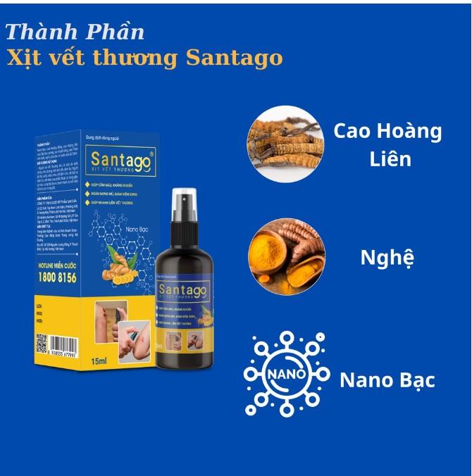 Xịt vết thương Santago