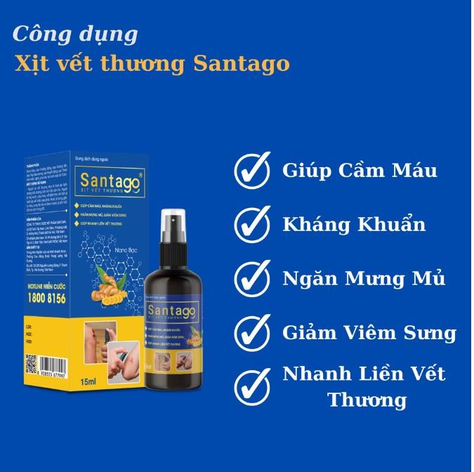 Xịt vết thương Santago