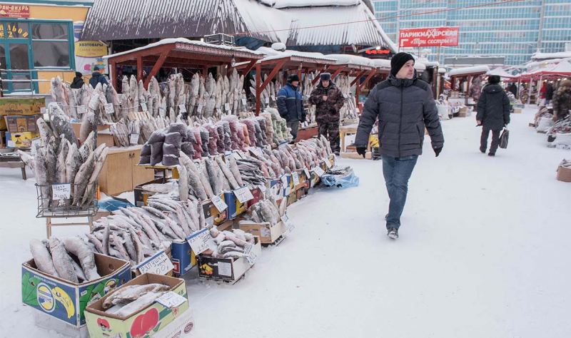 Yakutsk với nhiệt độ trung bình -8,8°C