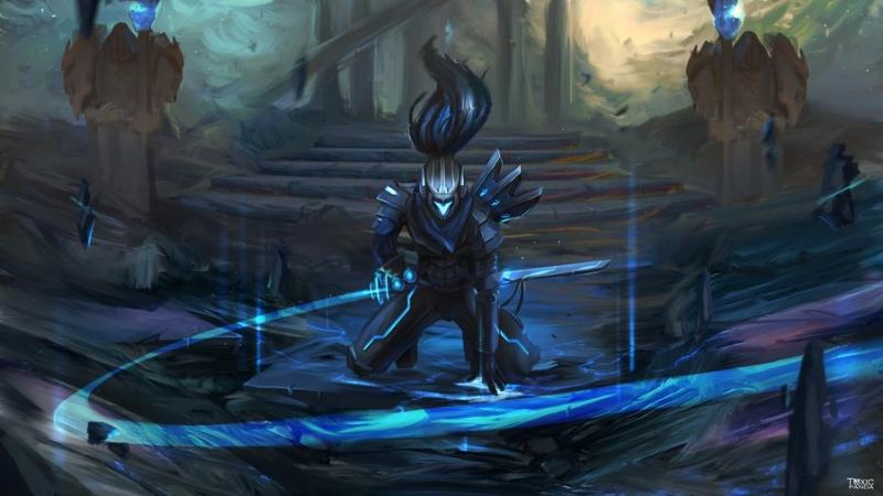 Yasuo trong bộ trang phục huyết nguyệt